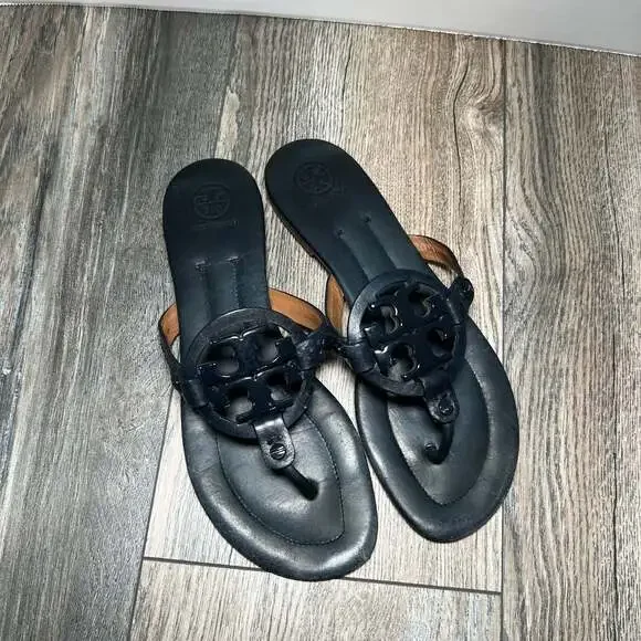 Tory Burch Miller Cloud Thong Sandal in Perfect Black - Picture 2 of 5